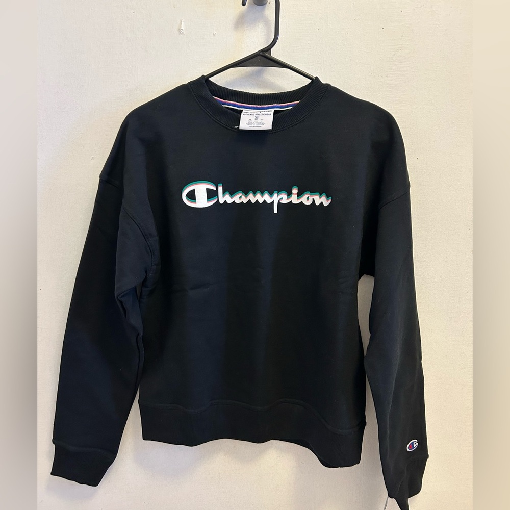 Champion Authentic Women's Athletic Wear Sweater (Black Size XS)